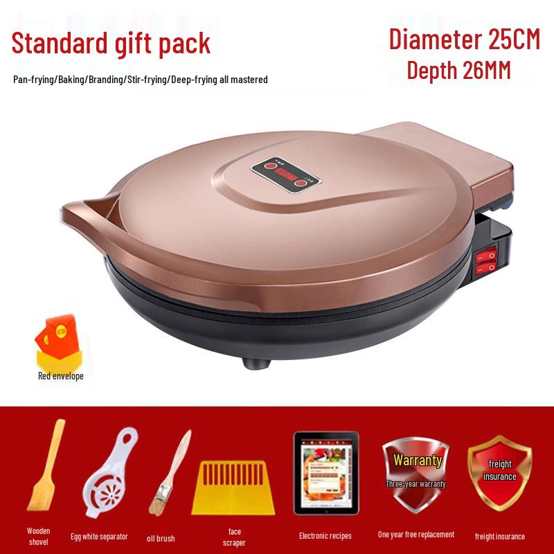 Electric Double-Sided Pancake Maker: Fully Automatic, Non-Stick Baking Pan with Power-Off Feature for Thin Pancakes
Electric Double-Sided Pancake Maker: Fully Automatic, Non-Stick Baking Pan with Power-Off Feature for Thin Pancakes