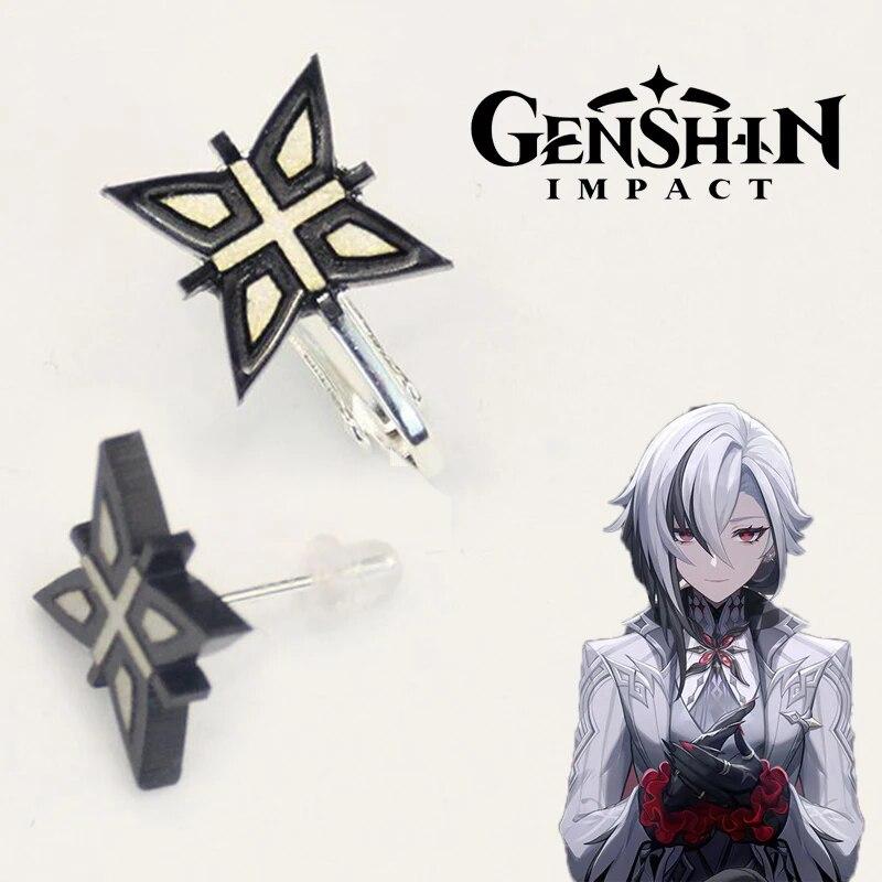 Серьги для косплея Genshin Impact Arlecchino, женские серьги-гвоздики Fatui The Knave, зажимы, ювелирные аксессуары, подарки
Серьги для косплея Genshin Impact Arlecchino, женские серьги-гвоздики Fatui The Knave, зажимы, ювелирные аксессуары, подарки