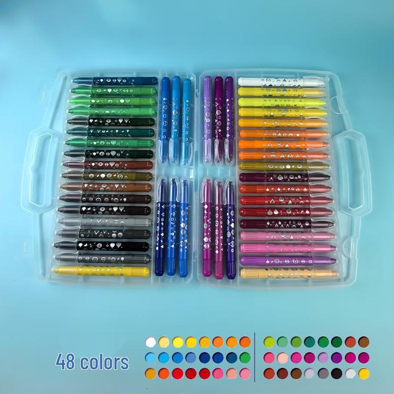 48-Color Washable Oil Pastels Set - Water-Soluble Crayons for Children s Painting
48-Color Washable Oil Pastels Set - Water-Soluble Crayons for Children s Painting
