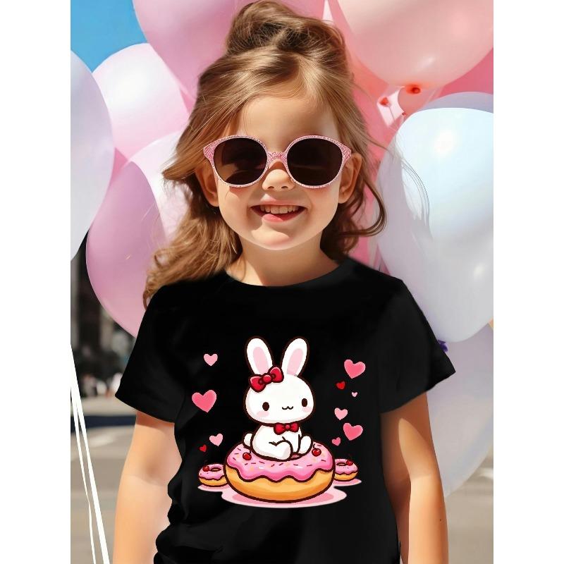 European Size Girls Round-neck Short-sleeved T-shirt with Patterns of Rabbits and Doughnuts 98cm чёрный
European Size Girls Round-neck Short-sleeved T-shirt with Patterns of Rabbits and Doughnuts 98cm чёрный