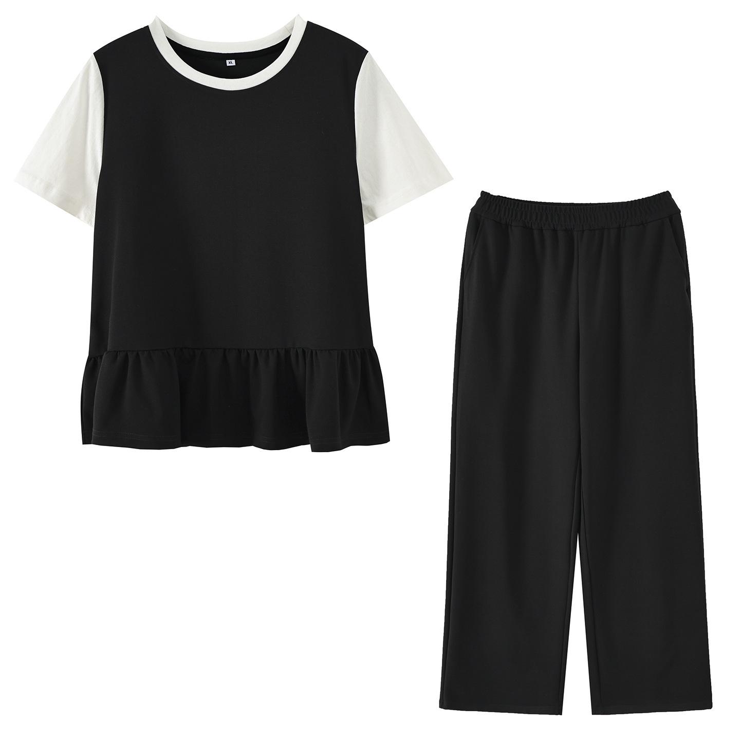 Women s Black & White Color Block Ruffle Top with Slimming Straight Pants Set, Plus Size, Summer 2026 4XL (for 191-220 jin) чёрный
Women s Black & White Color Block Ruffle Top with Slimming Straight Pants Set, Plus Size, Summer 2026 4XL (for 191-220 jin) чёрный