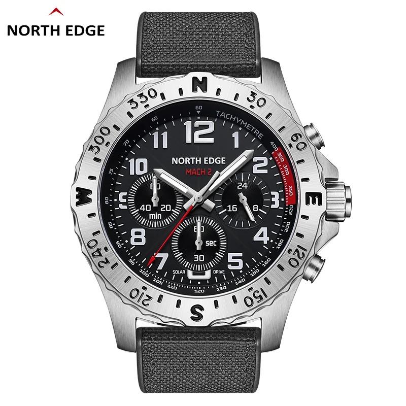 NORTH EDGE MACH 2 Мужские часы на солнечной энергии Корпус из нержавеющей стали 316 Кварцевые часы для мужчин Пилот Водонепроницаемый 50M Секундомер чёрный
NORTH EDGE MACH 2 Мужские часы на солнечной энергии Корпус из нержавеющей стали 316 Кварцевые часы для мужчин Пилот Водонепроницаемый 50M Секундомер чёрный
