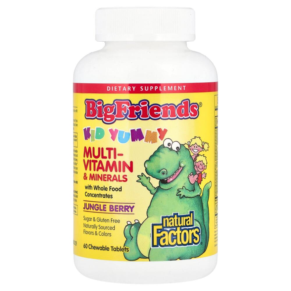 Natural Factors Big Friends® Chewable Multivitamin & Mineral Jungle Berry Chewable Tablets, 60 Count 60 pcs - 1 ea
Natural Factors Big Friends® Chewable Multivitamin & Mineral Jungle Berry Chewable Tablets, 60 Count 60 pcs - 1 ea