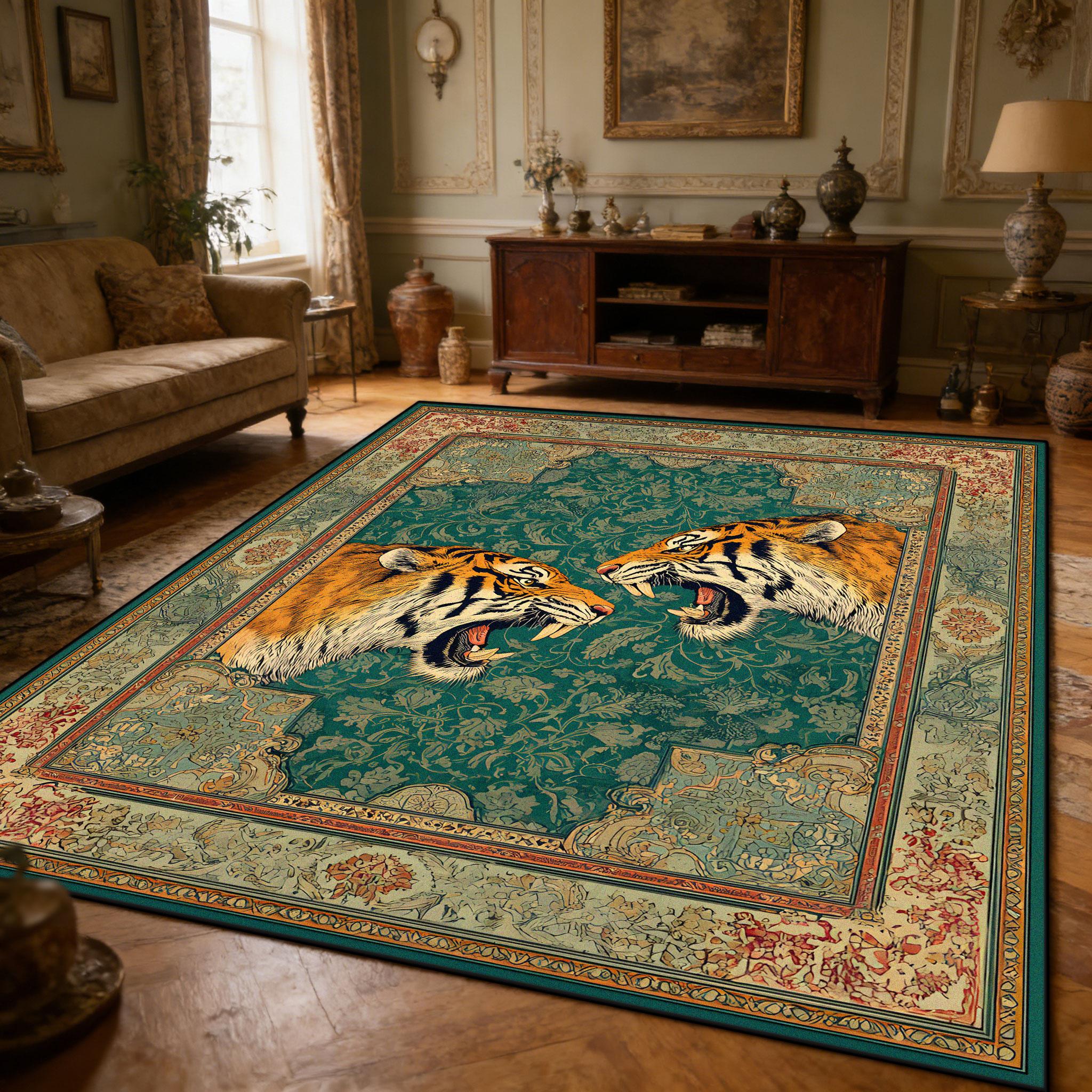 Europe Classical Tiger Design Carpet Traditional Culture Decoration Non-slip Washable Living Room Rug Bedroom Lounge Soft Mat 50x80cm
Europe Classical Tiger Design Carpet Traditional Culture Decoration Non-slip Washable Living Room Rug Bedroom Lounge Soft Mat 50x80cm