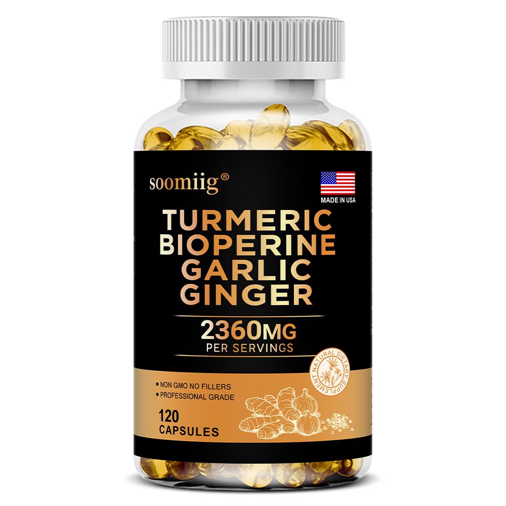 Turmeric Root 1400 Mg, Garlic Bulb 500 Mg, Dietary Supplement 120 Capsules
Turmeric Root 1400 Mg, Garlic Bulb 500 Mg, Dietary Supplement 120 Capsules