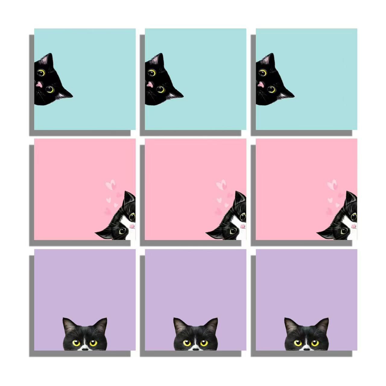 Creative Cat Sticky Notes: Strong Adhesive, Colorful Strips, Cute Small Notebook for Students 7.6*7.6 CM
Creative Cat Sticky Notes: Strong Adhesive, Colorful Strips, Cute Small Notebook for Students 7.6*7.6 CM