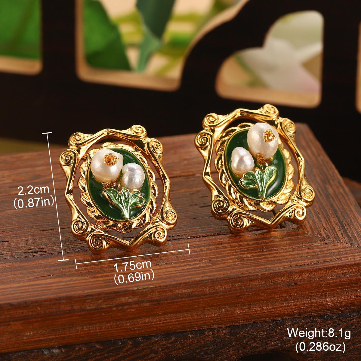 Natural pearl oil painting series flower earrings dragonfly sweet temperament stud earrings niche court style fashion earrings women
Natural pearl oil painting series flower earrings dragonfly sweet temperament stud earrings niche court style fashion earrings women