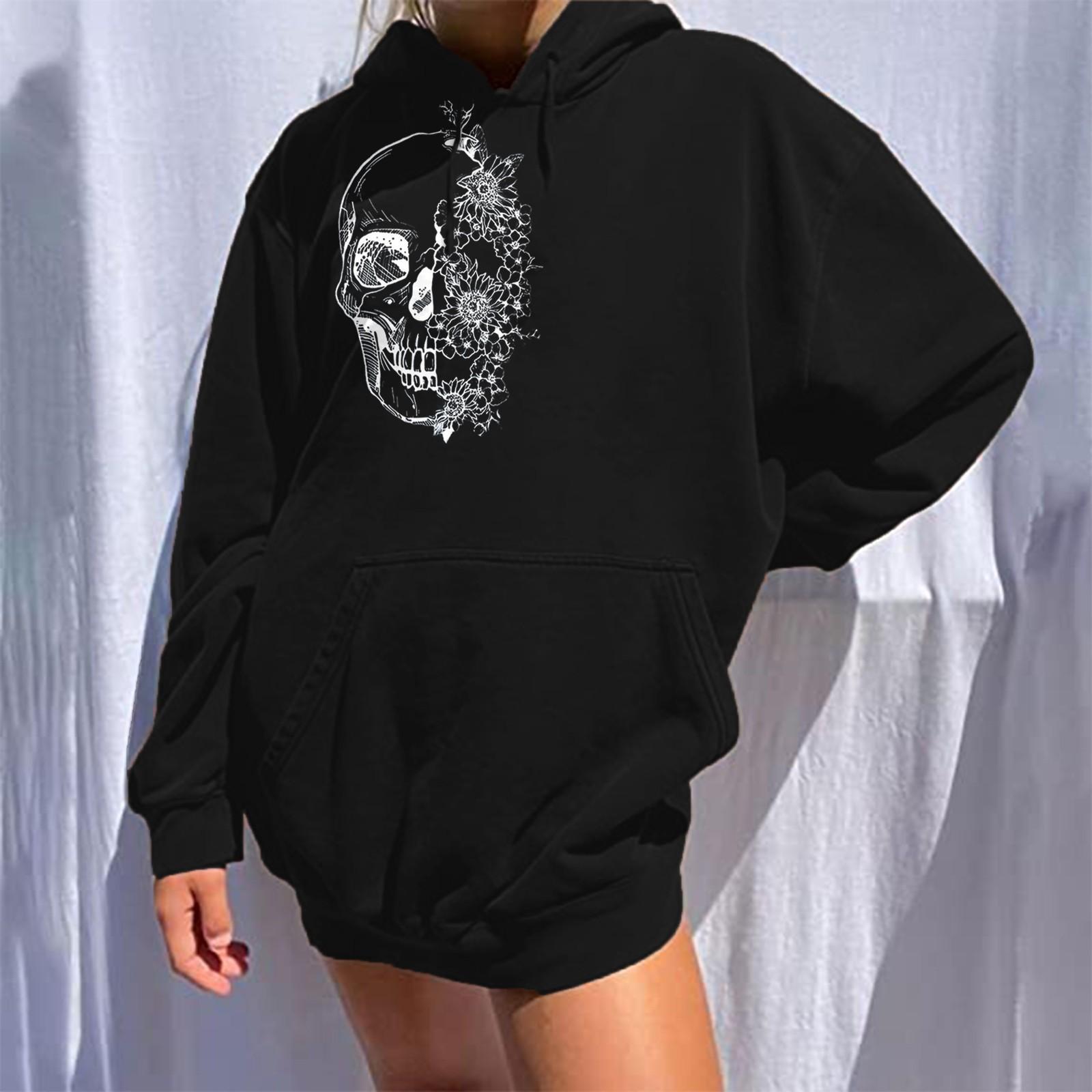 Женская толстовка с капюшоном на Хэллоуин, толстовки с длинными рукавами, пуловеры с круглым вырезом, с заниженными плечами, большая женская толстовка
Женская толстовка с капюшоном на Хэллоуин, толстовки с длинными рукавами, пуловеры с круглым вырезом, с заниженными плечами, большая женская толстовка