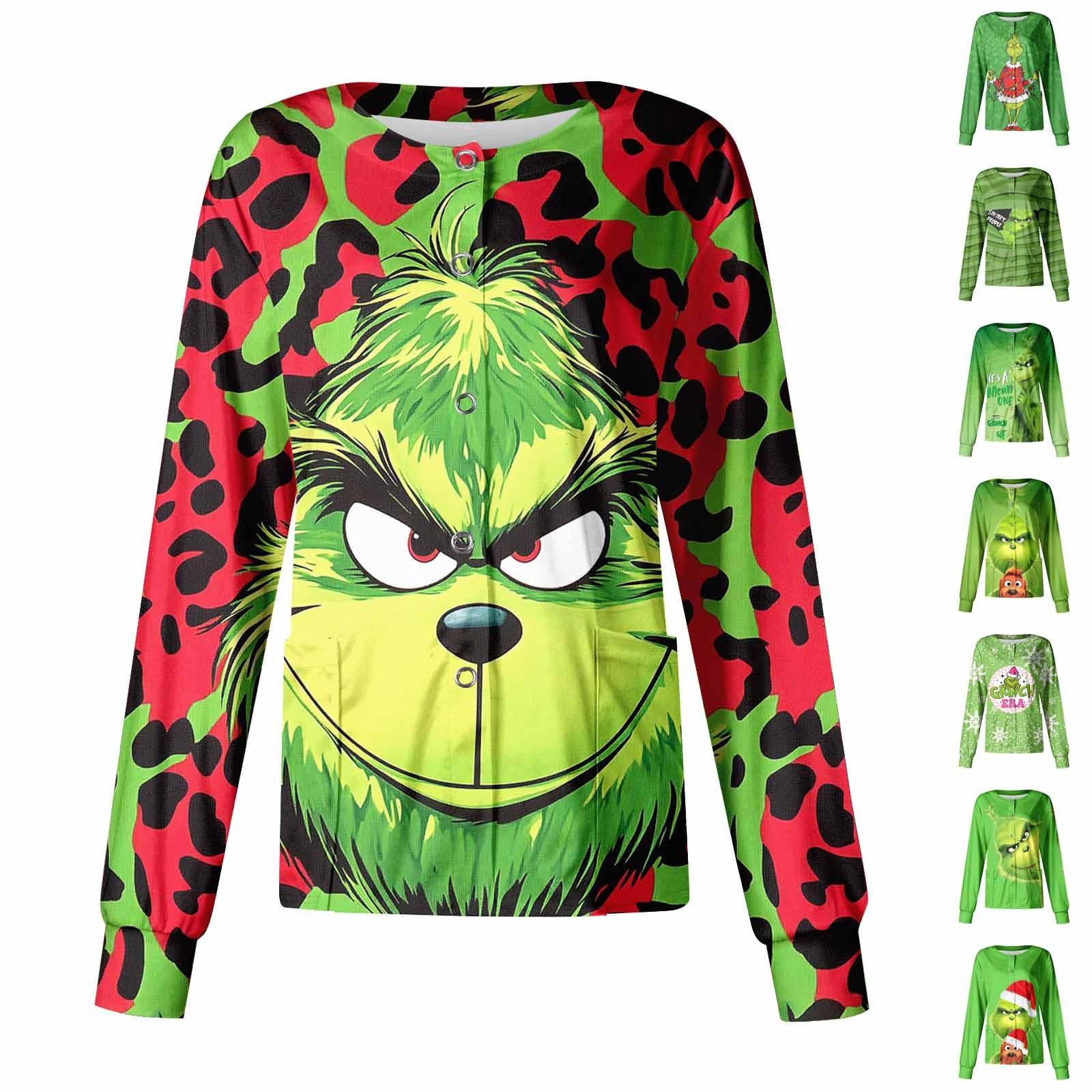 Женский повседневный однобортный топ с длинным рукавом и рождественским принтом Dry-nurse XXXL 
Женский повседневный однобортный топ с длинным рукавом и рождественским принтом Dry-nurse XXXL