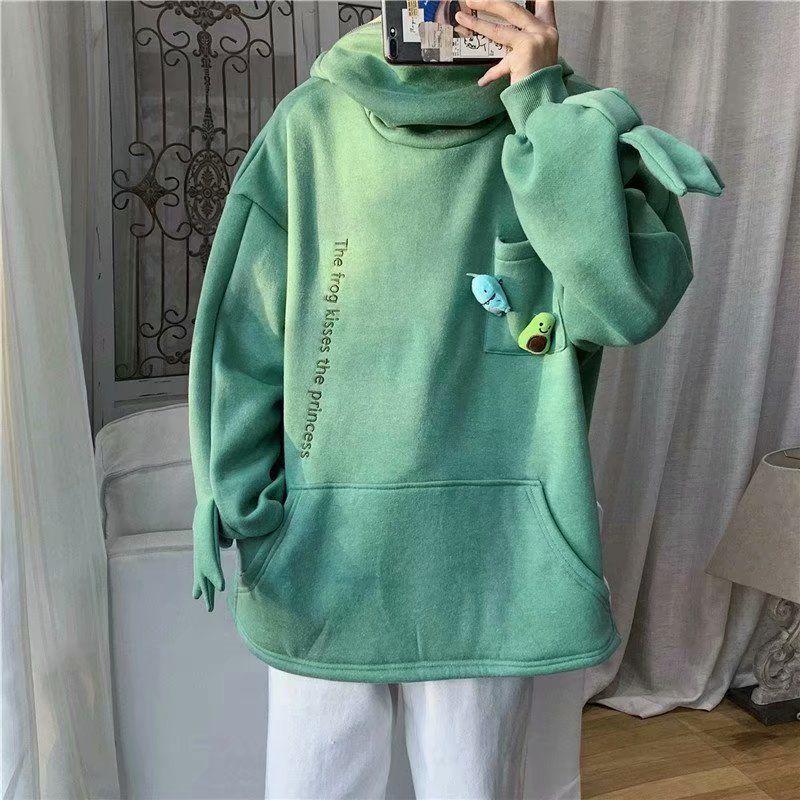 2023 Street-Style Cartoon Frog Pullover Sweatshirt: Trendy Spring/Autumn Couple s Top for Men L зелёный
2023 Street-Style Cartoon Frog Pullover Sweatshirt: Trendy Spring/Autumn Couple s Top for Men L зелёный