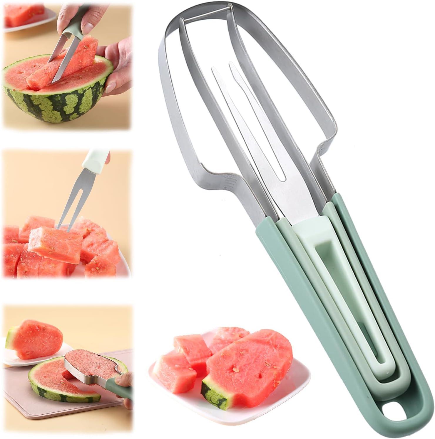 3-in-1 Watermelon Fork Slicer Cutter Stainless Steel Popsicle Cutter Slicer Tool Knife Portability Fruit Fork for Kitchen світло-сірого кольору
3-in-1 Watermelon Fork Slicer Cutter Stainless Steel Popsicle Cutter Slicer Tool Knife Portability Fruit Fork for Kitchen світло-сірого кольору