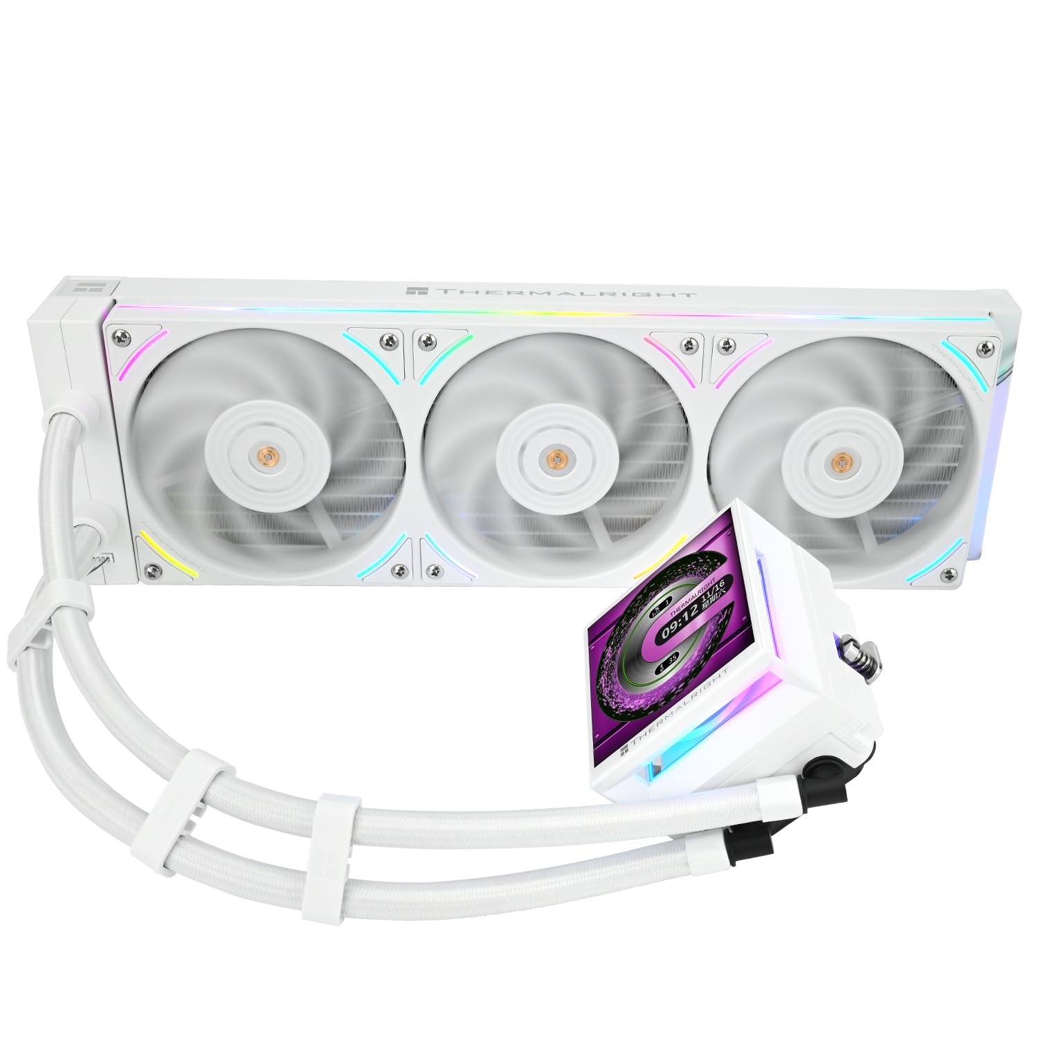 Thermalright Hyper Vision 360 UB ARGB White CPU AIO 360mm Magnetic Panel IPS LCD 480x480 for Intel Screen High Performance Pump Cooler, Radiator, -
Thermalright Hyper Vision 360 UB ARGB White CPU AIO 360mm Magnetic Panel IPS LCD 480x480 for Intel Screen High Performance Pump Cooler, Radiator, -