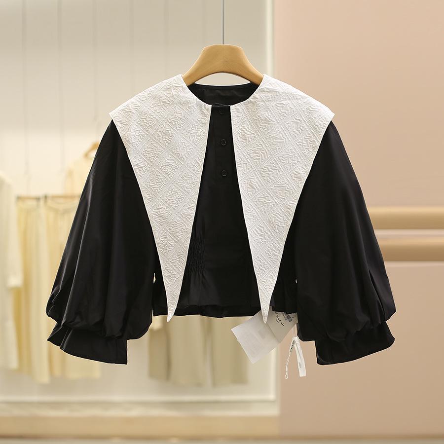 Gu Ran 100% Cotton Plaid Peter Pan Collar Shirt - Autumn Collection S чёрный/белый
Gu Ran 100% Cotton Plaid Peter Pan Collar Shirt - Autumn Collection S чёрный/белый