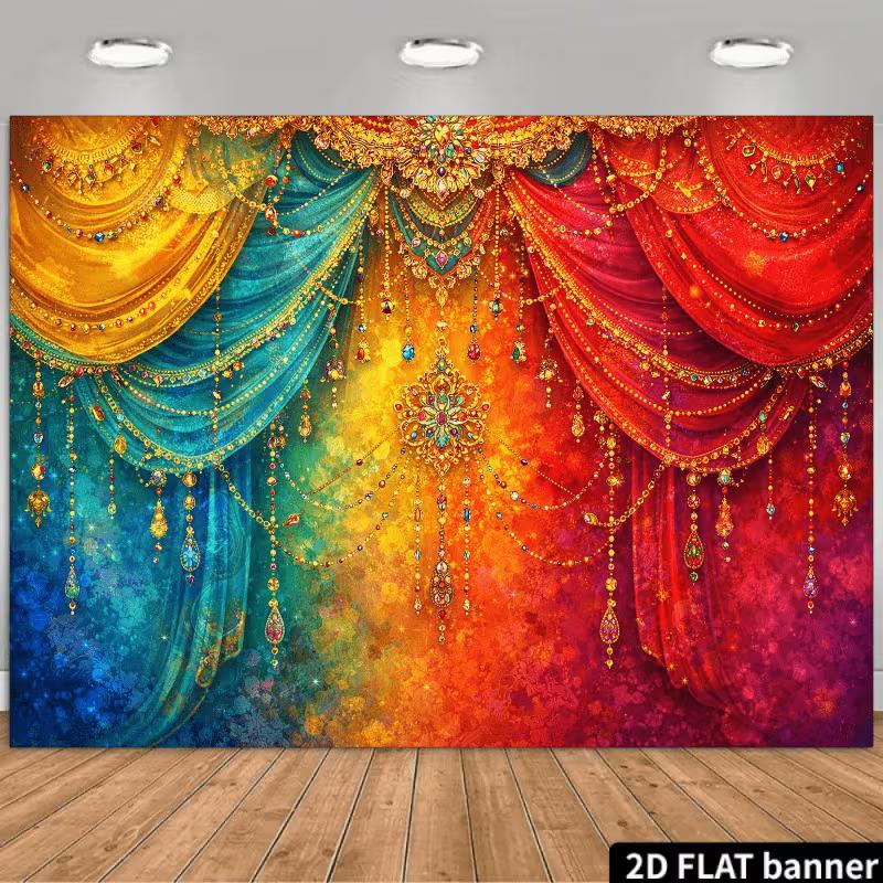 2D Indian Festival Photo Backdrop Diwali Decorative Curtain Background Cloth 47.2x31.5inch/120*80cm
2D Indian Festival Photo Backdrop Diwali Decorative Curtain Background Cloth 47.2x31.5inch/120*80cm