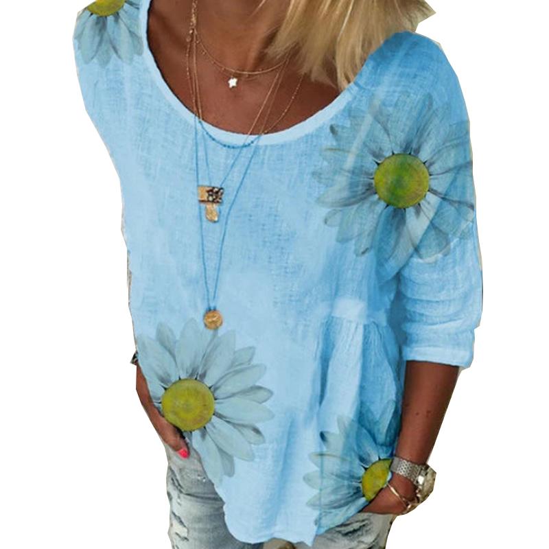 Женская летняя блузка большого размера, женская блузка в стиле бохо с цветочным принтом, свободные топы, футболки XL синий
Женская летняя блузка большого размера, женская блузка в стиле бохо с цветочным принтом, свободные топы, футболки XL синий