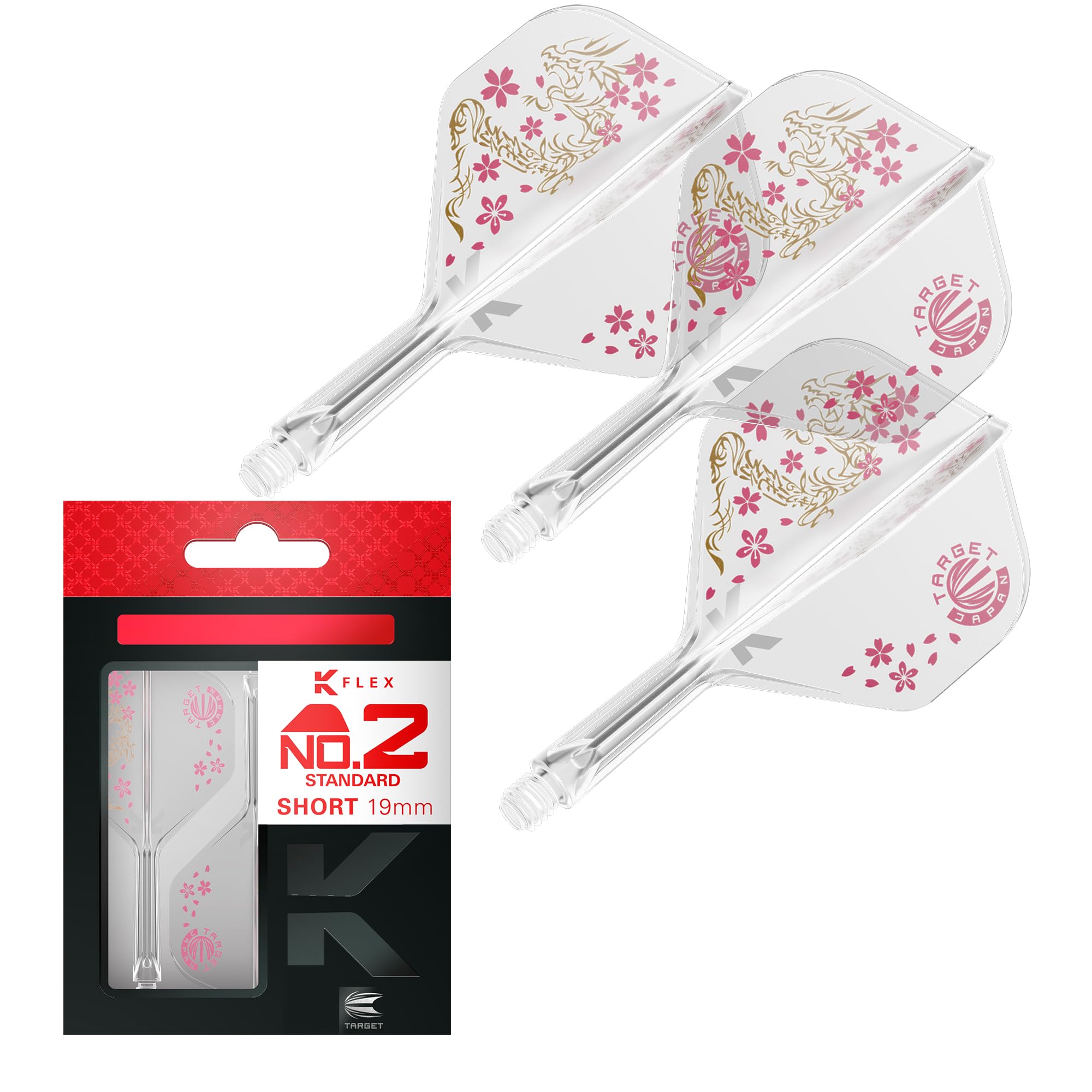 Target Japan Smash Clear Integrated Flights and Short Junya Dragon Flower Pack of 3 Professional Dart K-Flex Shafts, No.2 (Standard) – (19mm) K-Flex
Target Japan Smash Clear Integrated Flights and Short Junya Dragon Flower Pack of 3 Professional Dart K-Flex Shafts, No.2 (Standard) – (19mm) K-Flex