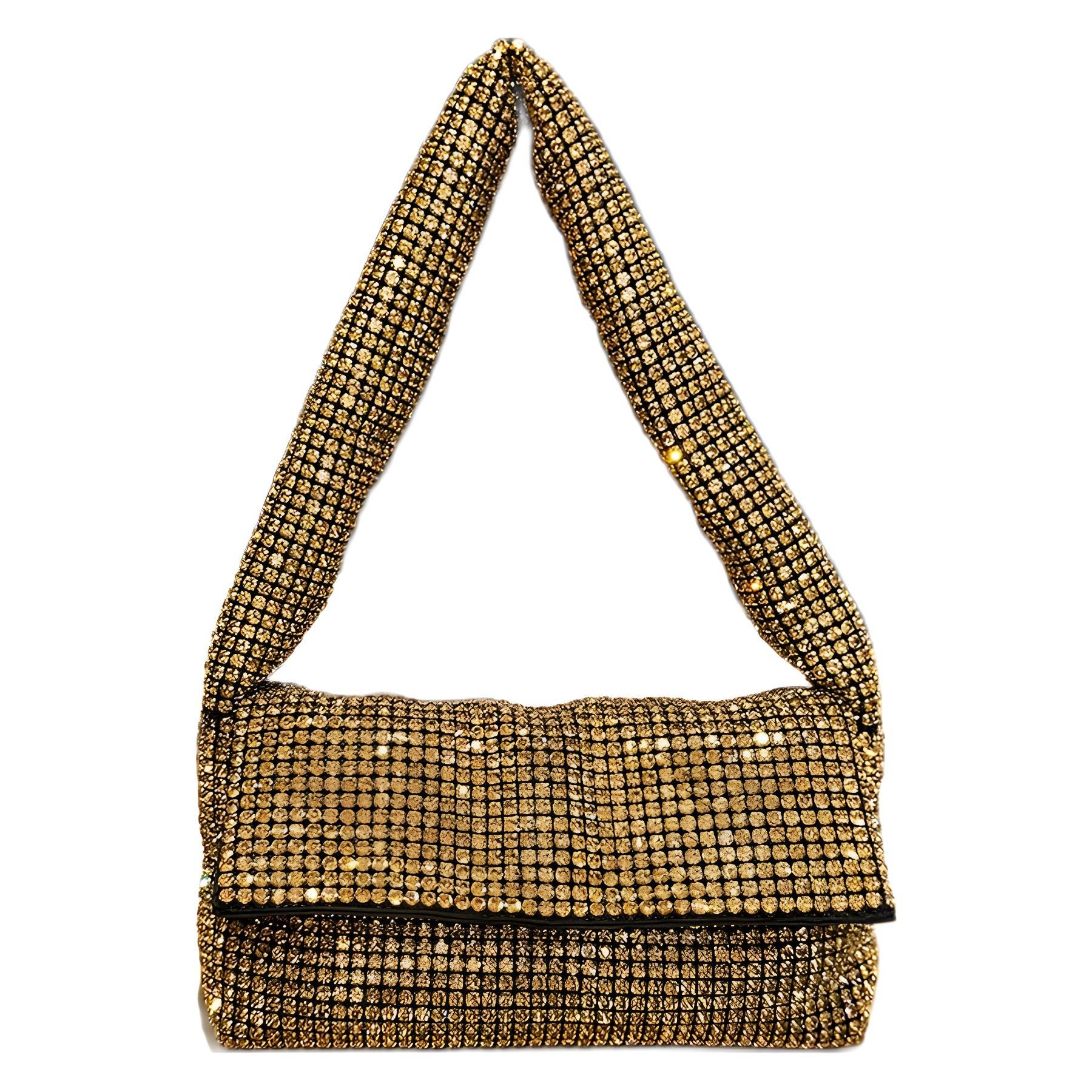 Блестящая сумка для ужина со стразами, большая ручная сумка с гранулированными бриллиантами, маленькая квадратная сумка, стильная сумка-багет с бриллиантами под мышкой золотой
Блестящая сумка для ужина со стразами, большая ручная сумка с гранулированными бриллиантами, маленькая квадратная сумка, стильная сумка-багет с бриллиантами под мышкой золотой