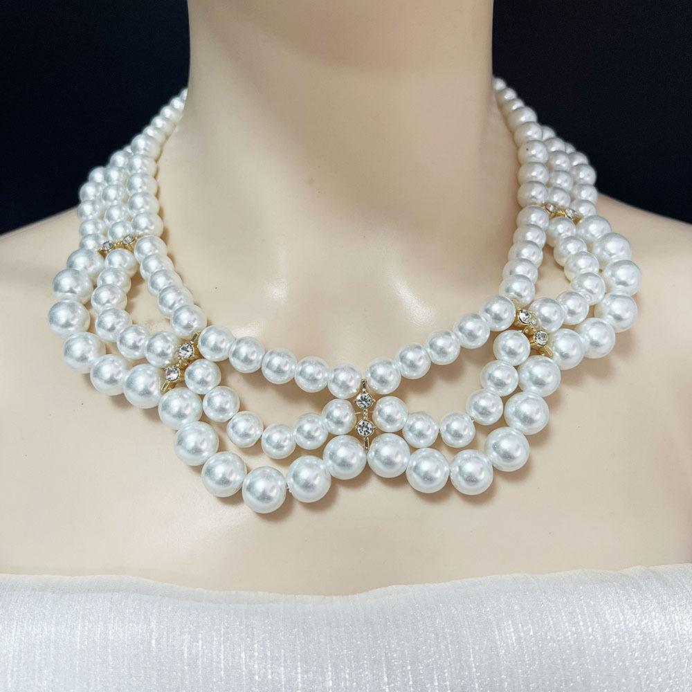 Versatile glass imitation pearl necklace, earrings, cover chain, small fragrant style, court retro temperament, high-end accessories for women
Versatile glass imitation pearl necklace, earrings, cover chain, small fragrant style, court retro temperament, high-end accessories for women