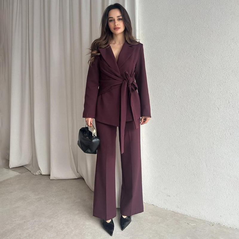 New Women s Solid Color V-neck Lace-up Top & Straight Leg Pants Set XXXL
New Women s Solid Color V-neck Lace-up Top & Straight Leg Pants Set XXXL