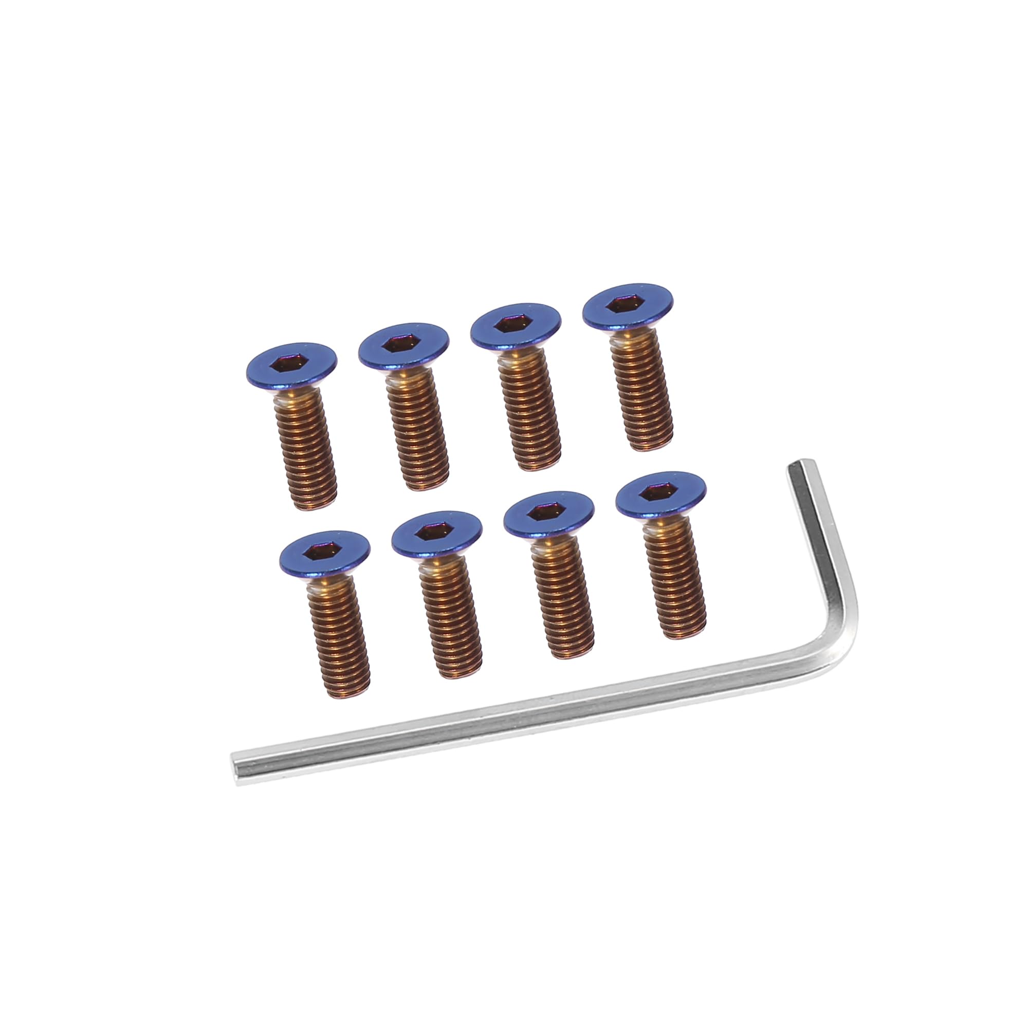 A ABSOPRO Flat Head Car Steering Wheel Bolt Taper M5x0.8 with Wrench, Burnt Blue (Set of 8) синій
A ABSOPRO Flat Head Car Steering Wheel Bolt Taper M5x0.8 with Wrench, Burnt Blue (Set of 8) синій