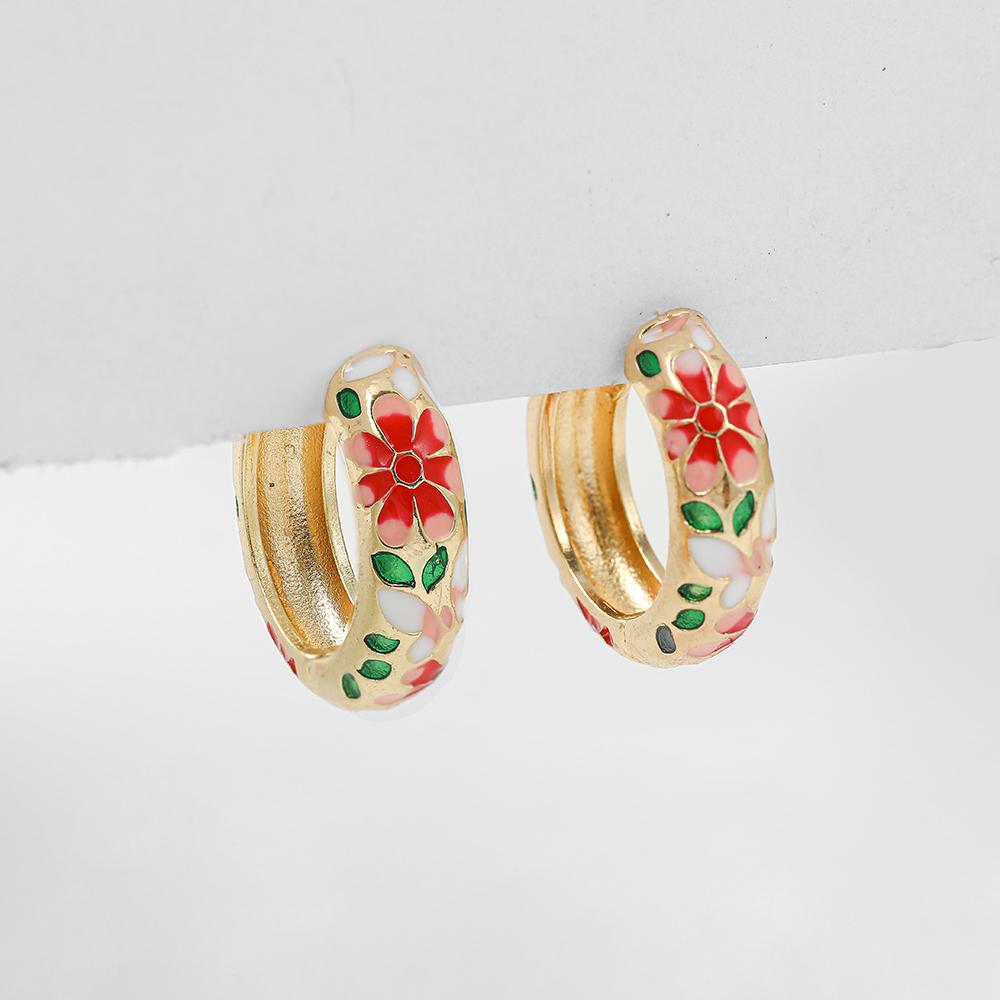 Enamel Color Flower Round Hoop Earrings for Women Fashion Gold Plated Oil Drip Vintage Earring Trendy Statement Jewelry Gift
Enamel Color Flower Round Hoop Earrings for Women Fashion Gold Plated Oil Drip Vintage Earring Trendy Statement Jewelry Gift