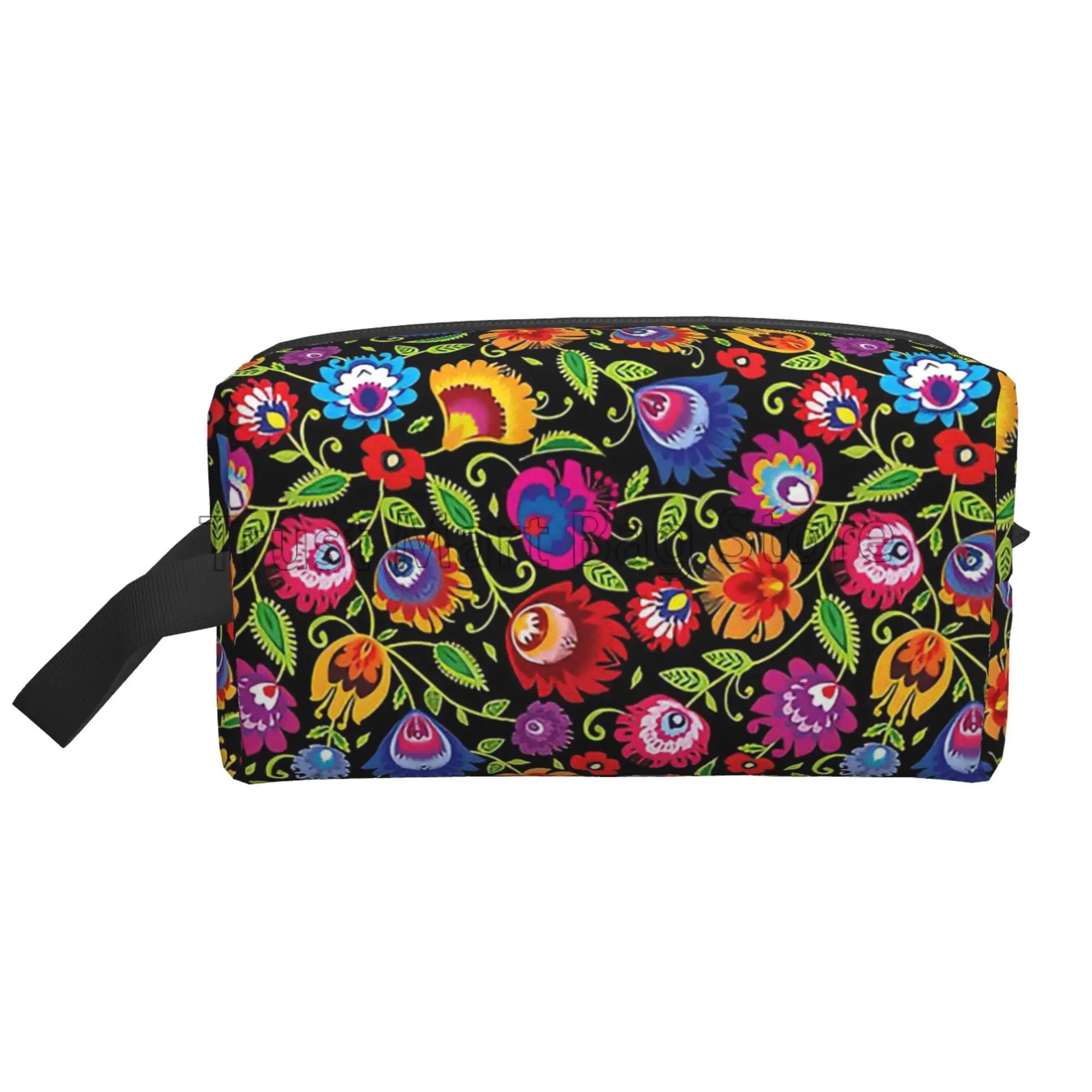 Poland Polish Flowers Floral Folk Art Travel Storage Bags Vintage Makeup Pouch Large Cosmetic Bag Women Portable Toiletry Bag 25.5x16x12.5CM темно-сірий колір
Poland Polish Flowers Floral Folk Art Travel Storage Bags Vintage Makeup Pouch Large Cosmetic Bag Women Portable Toiletry Bag 25.5x16x12.5CM темно-сірий колір