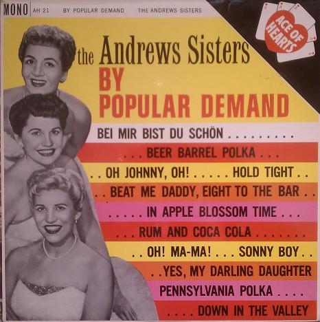 LP Record ANDREWS SISTERS By Popular Demand AH21 Ace Of Hearts 1961 UK Jazz Used
LP Record ANDREWS SISTERS By Popular Demand AH21 Ace Of Hearts 1961 UK Jazz Used