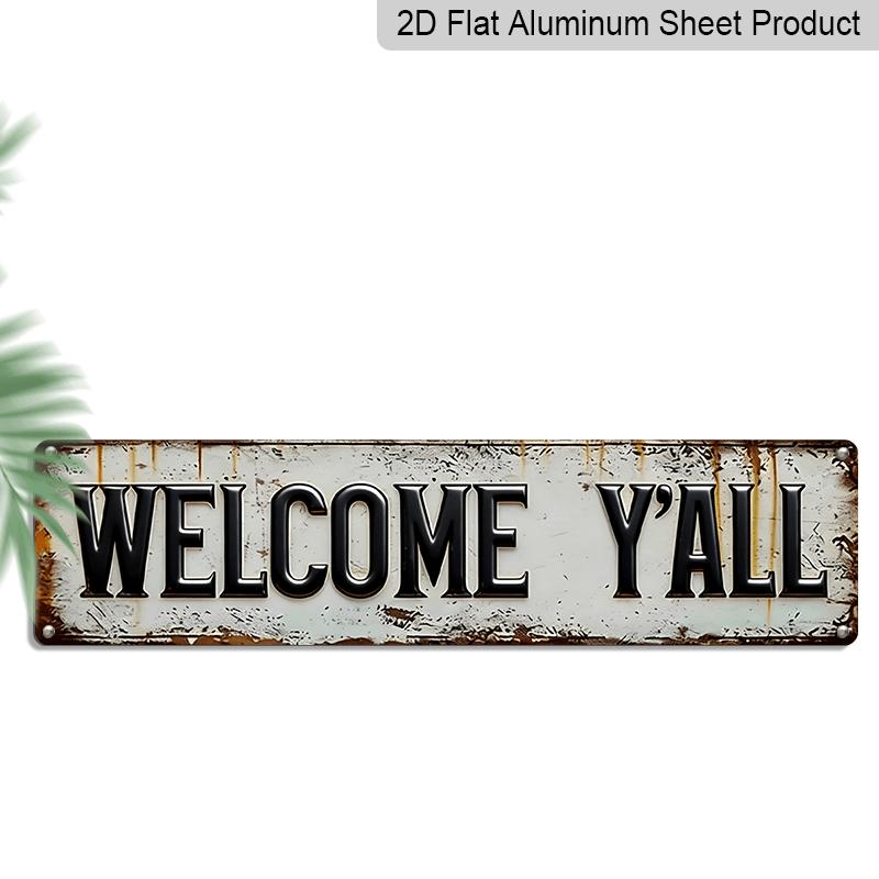 2D FLAT, 15.7×3.94inch Retro Welcome Aluminum Sign-old Country Style Wall Decoration, Suitable for Families, Bars, Cafes, Offices and Seasonal 40cm x 10cm
2D FLAT, 15.7×3.94inch Retro Welcome Aluminum Sign-old Country Style Wall Decoration, Suitable for Families, Bars, Cafes, Offices and Seasonal 40cm x 10cm