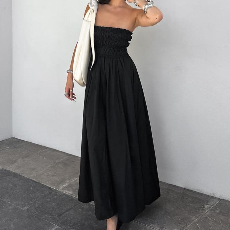 Summer Sleeveless Women s Dress Black Elegant Suspender Dress Fashionable Street Women s Clothing Female Dress S чорний
Summer Sleeveless Women s Dress Black Elegant Suspender Dress Fashionable Street Women s Clothing Female Dress S чорний
