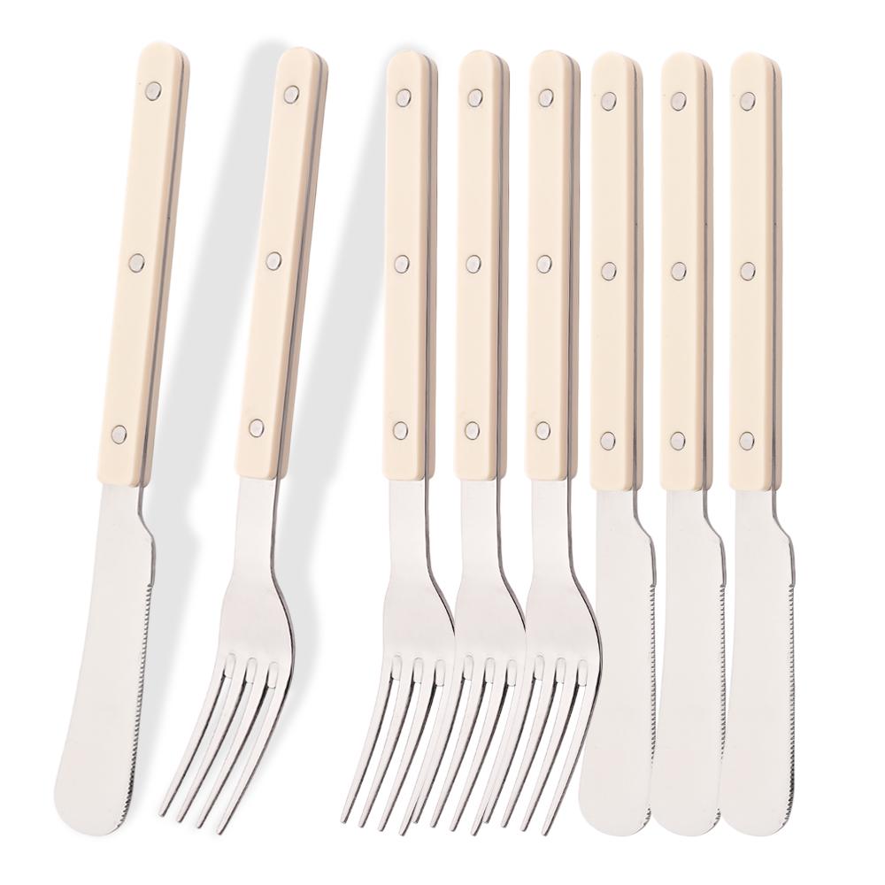Blue Silver 8Pcs Dinnerware Acrylic Handle Knife Fork Set Stainless Steels Cutlery Set Western Dinner Kitchen Flatware
Blue Silver 8Pcs Dinnerware Acrylic Handle Knife Fork Set Stainless Steels Cutlery Set Western Dinner Kitchen Flatware