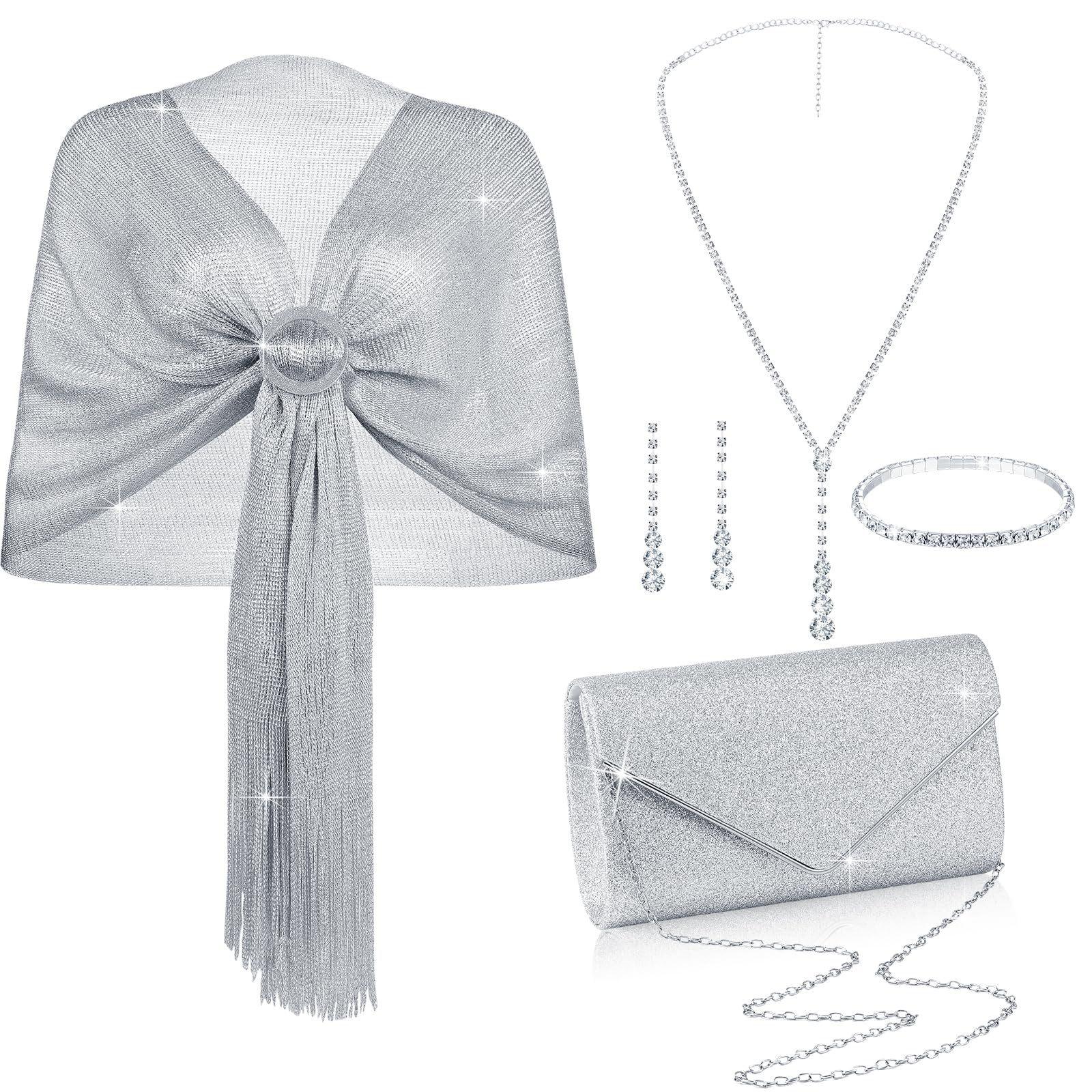 Crystal Rhinestone Jewelry Set Necklace Earrings Bracelet with Clutch Bag for Party Evening set 5
Crystal Rhinestone Jewelry Set Necklace Earrings Bracelet with Clutch Bag for Party Evening set 5