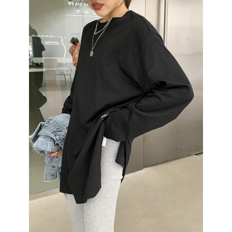 New Autumn Clothing for Women Korean Style Color Slit Long-sleeved T-shirts Women s Tops Bottoming Shirts M чёрный
New Autumn Clothing for Women Korean Style Color Slit Long-sleeved T-shirts Women s Tops Bottoming Shirts M чёрный