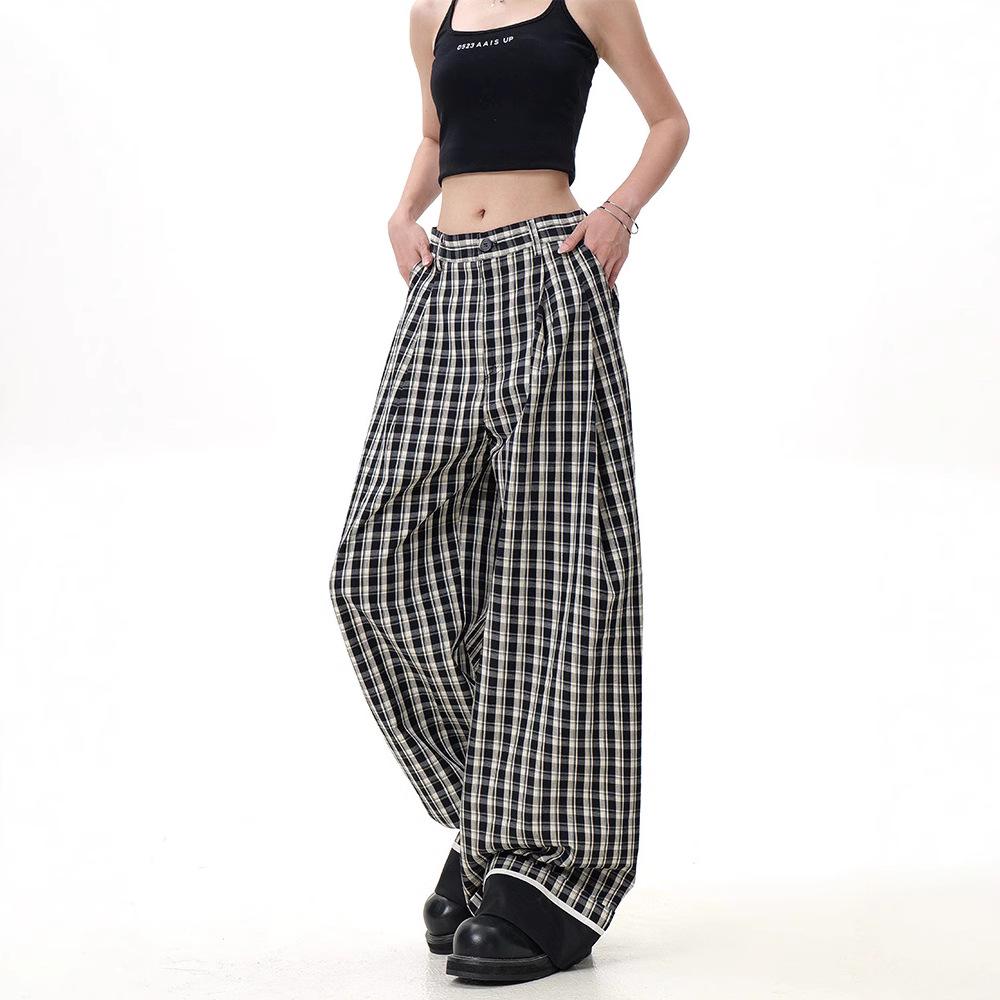 2025 Women s Retro Plaid Wide-Leg Casual Pants - Summer Floor-Length Trousers XL чёрный
2025 Women s Retro Plaid Wide-Leg Casual Pants - Summer Floor-Length Trousers XL чёрный