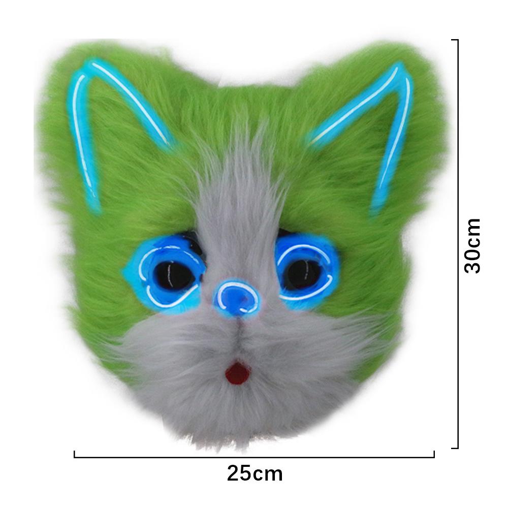 Plush Blue Light Cat Head Mask Kitten Face Cover Cosplay Cat Disguise Masks Glowing LED Neon Party Mask Costume Party Halloween зелений
Plush Blue Light Cat Head Mask Kitten Face Cover Cosplay Cat Disguise Masks Glowing LED Neon Party Mask Costume Party Halloween зелений