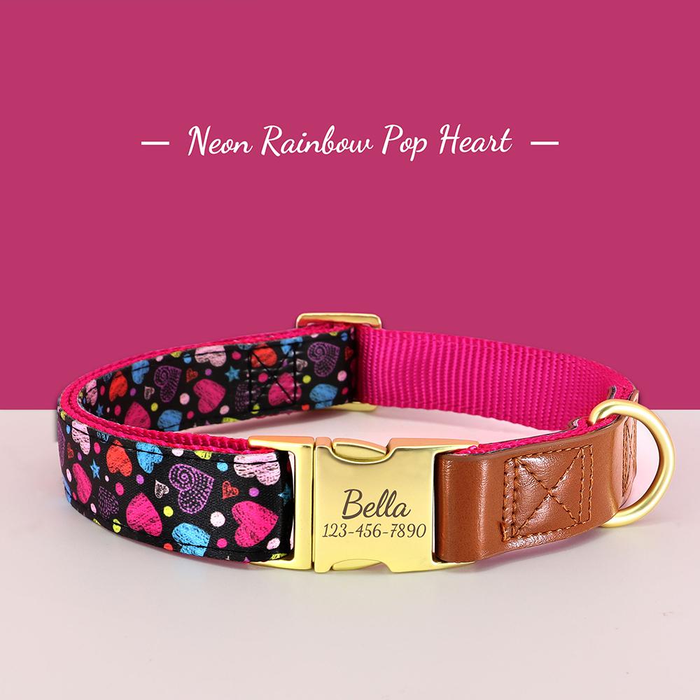 Custom Dog Collar Printed Nylon Dog Collars Soft Pet Necklace With Floral for Small Medium Large Dogs 3 font engraving options 28-38cm
Custom Dog Collar Printed Nylon Dog Collars Soft Pet Necklace With Floral for Small Medium Large Dogs 3 font engraving options 28-38cm