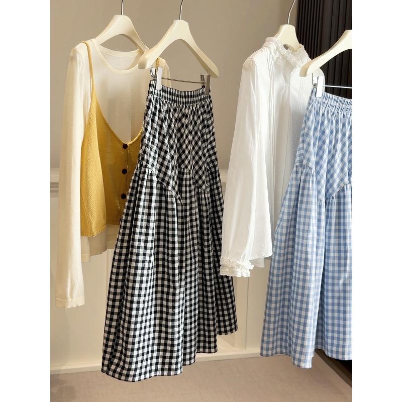 Design sense irregular splicing plaid skirt women s spring and summer new pear-shaped figure covering hip big pendulum a-shaped skirt One size fits all чорний
Design sense irregular splicing plaid skirt women s spring and summer new pear-shaped figure covering hip big pendulum a-shaped skirt One size fits all чорний