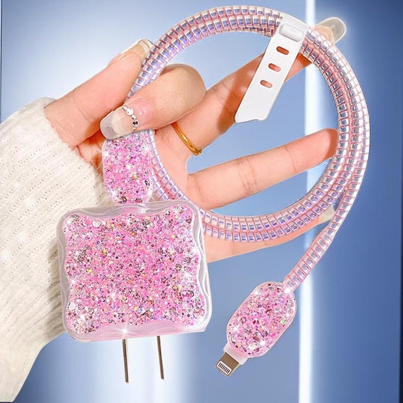 2026 New Charger Cable Protector For Iphone 15 14 13 12 18W 20W Charger Scintillation Design Data Line Spiral Winder Protective
2026 New Charger Cable Protector For Iphone 15 14 13 12 18W 20W Charger Scintillation Design Data Line Spiral Winder Protective