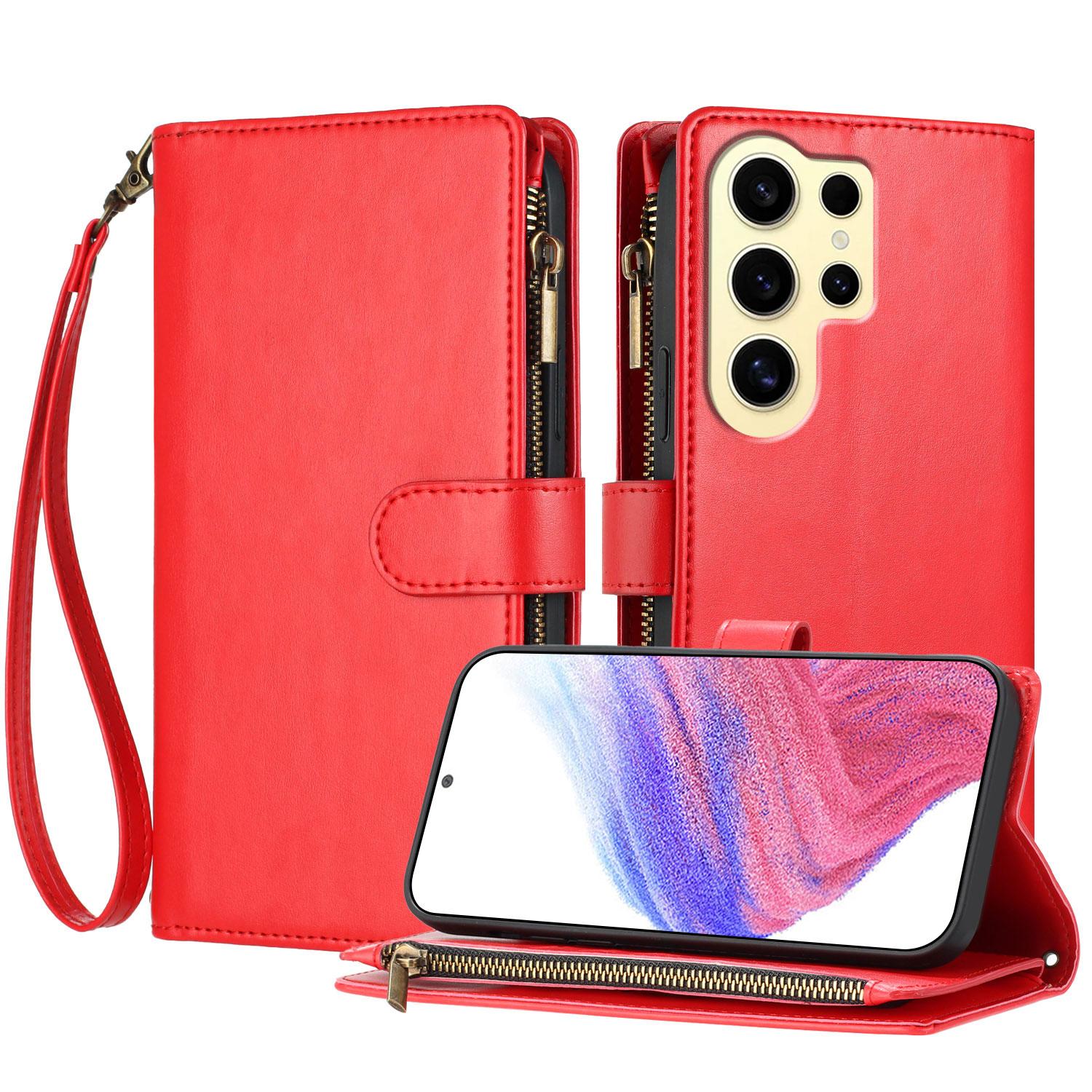 For Samsung Galaxy S24+/Galaxy S25+ Leather Case Zipper Wallet Stand Shockproof Phone Cover with Wrist Strap
For Samsung Galaxy S24+/Galaxy S25+ Leather Case Zipper Wallet Stand Shockproof Phone Cover with Wrist Strap