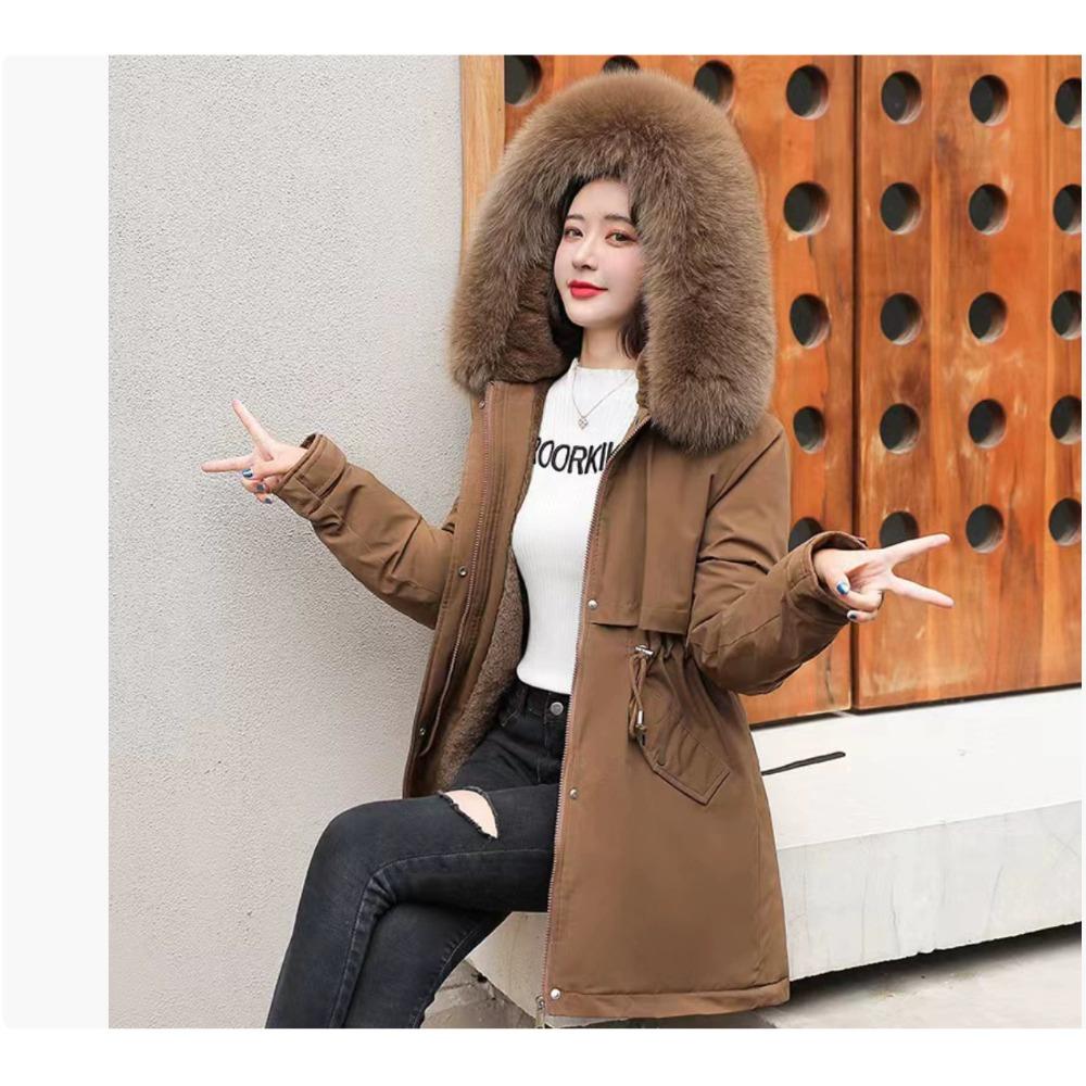 Paco Cover Female Mid-length New Style Winter Loose Korean-style Fleece Thick Cotton Coat Elegant Cotton Jacket Workwear Jacket XXXL темно-коричневого кольору
Paco Cover Female Mid-length New Style Winter Loose Korean-style Fleece Thick Cotton Coat Elegant Cotton Jacket Workwear Jacket XXXL темно-коричневого кольору