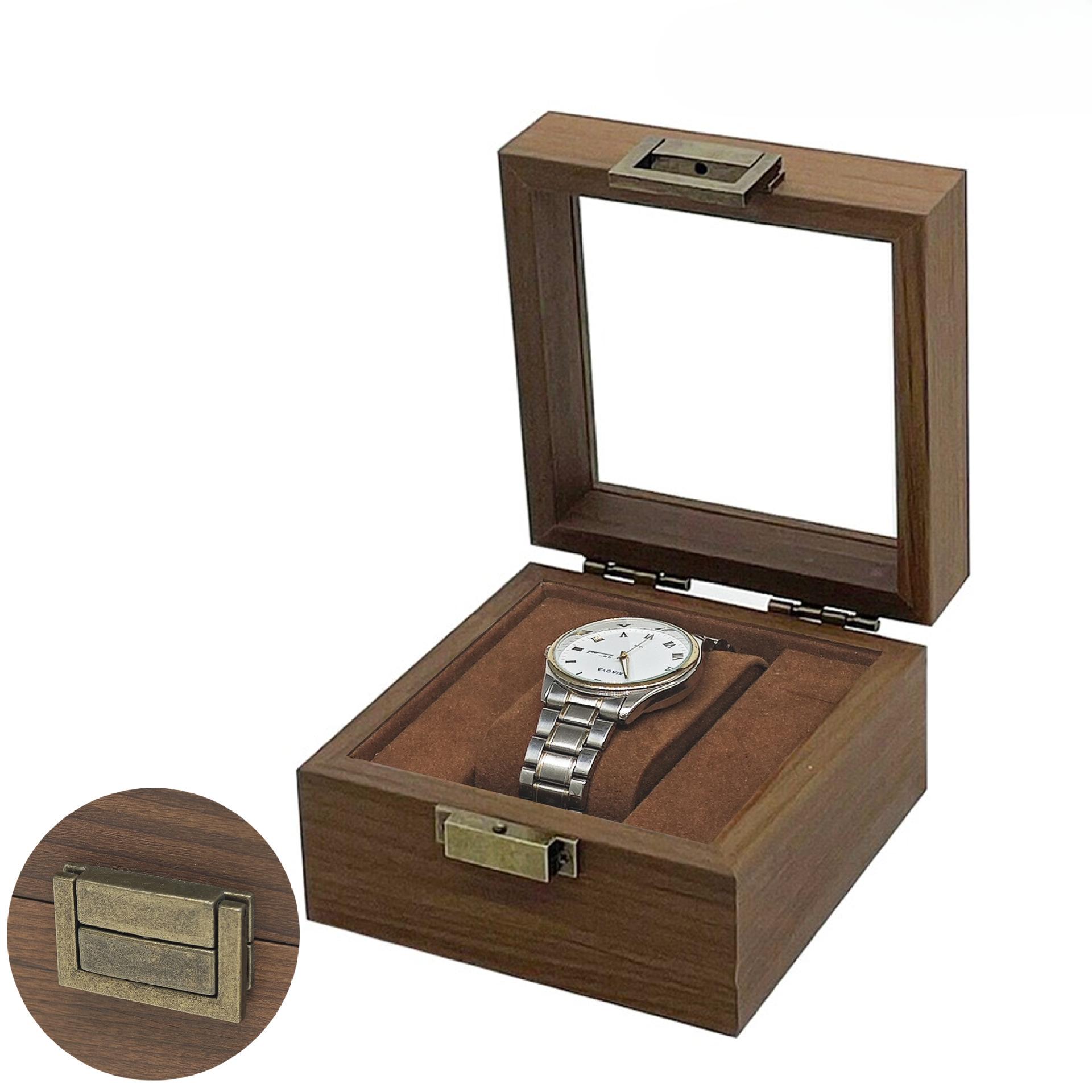 1pcs Vintage Black Walnut Wooden Watch Packaging Storage Box Single Meter Watch Box Gift Box Display Box коричневый
1pcs Vintage Black Walnut Wooden Watch Packaging Storage Box Single Meter Watch Box Gift Box Display Box коричневый