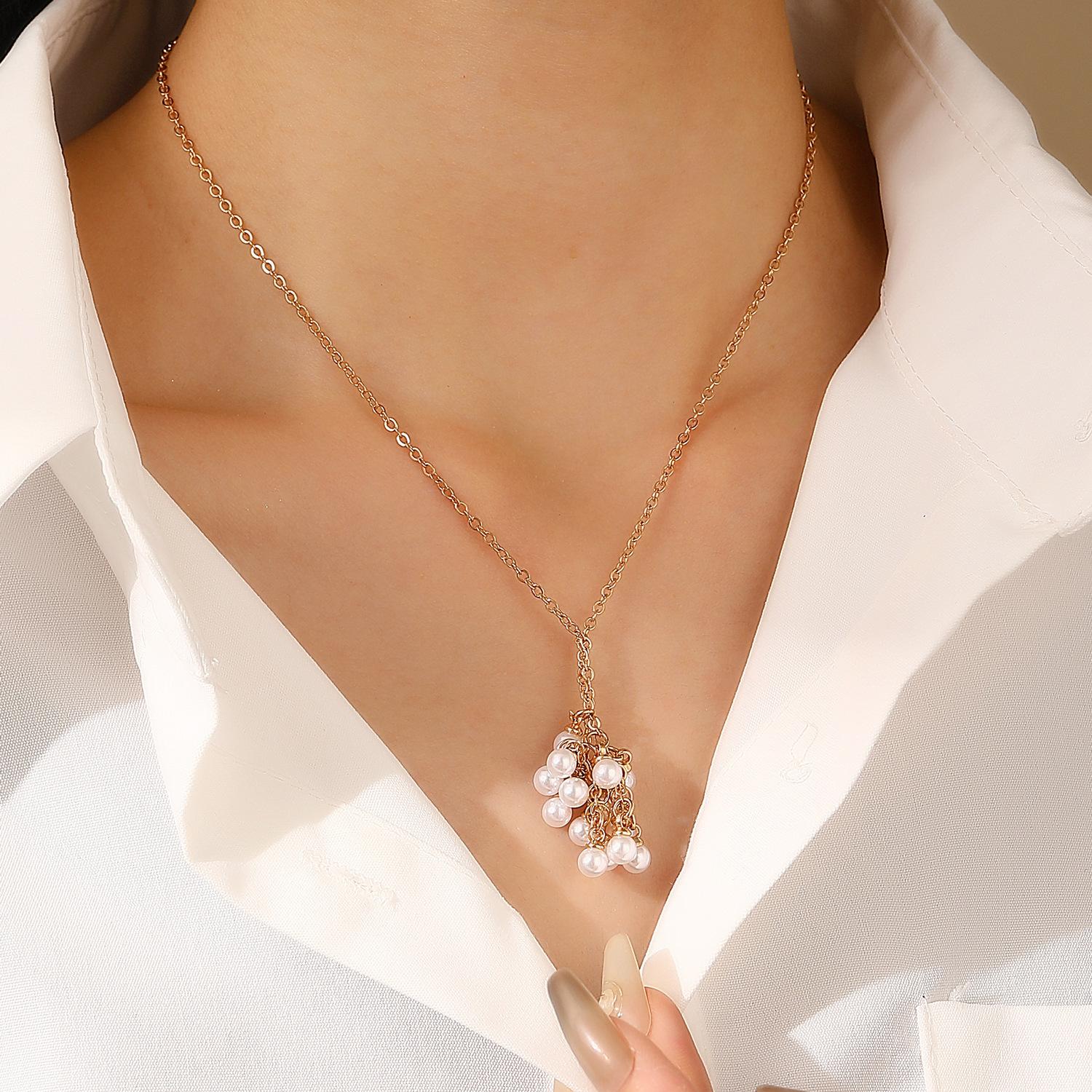 Легкая Роскошь Простота Имитация Жемчуга Виноград Ожерелье Подвеска Цепочка для Ключицы 1 pcs
Легкая Роскошь Простота Имитация Жемчуга Виноград Ожерелье Подвеска Цепочка для Ключицы 1 pcs