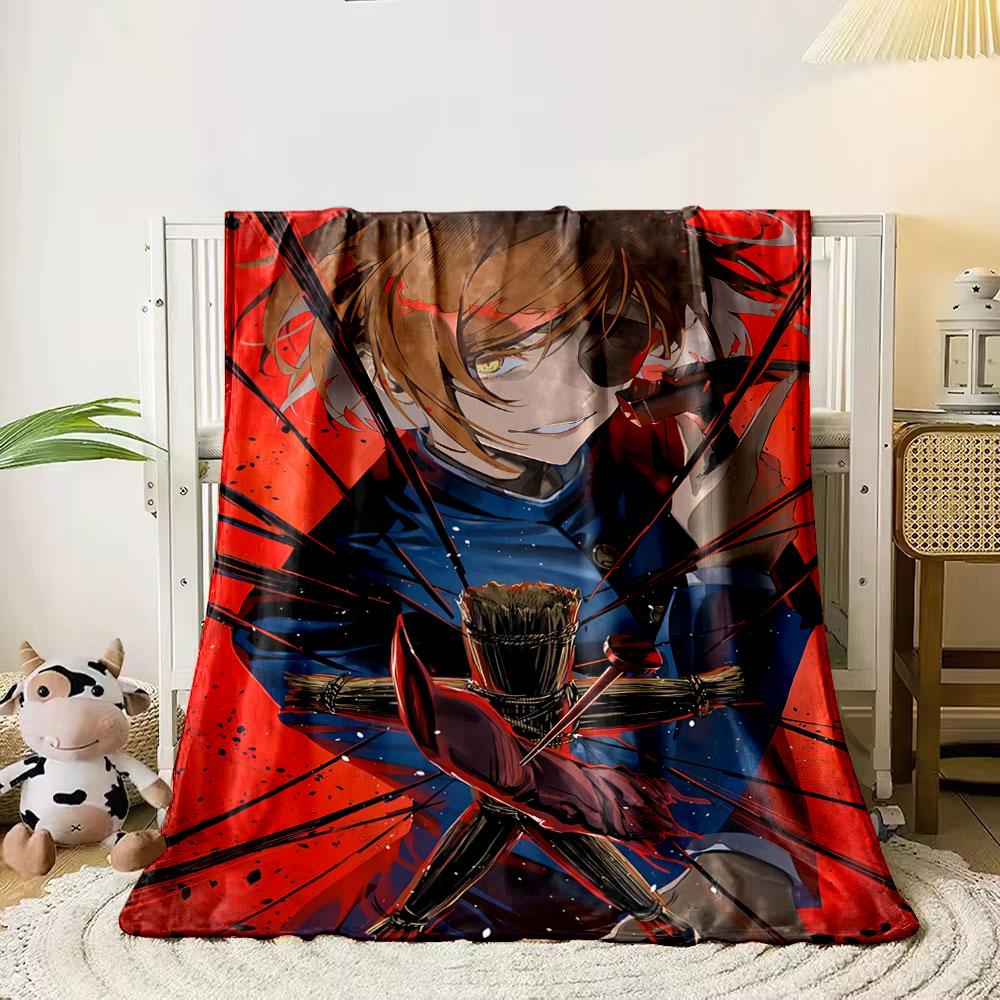 A sinister figure with an eyepatch holds a hammer near a straw doll. for all seasons blanket lunch break throw gift 80cm x 120cm
A sinister figure with an eyepatch holds a hammer near a straw doll. for all seasons blanket lunch break throw gift 80cm x 120cm