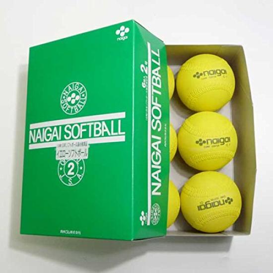 Inner and outer rubber softball certified ball 2 Yellow box of No. (1 6) NAIGAI-soft2-Y
Inner and outer rubber softball certified ball 2 Yellow box of No. (1 6) NAIGAI-soft2-Y