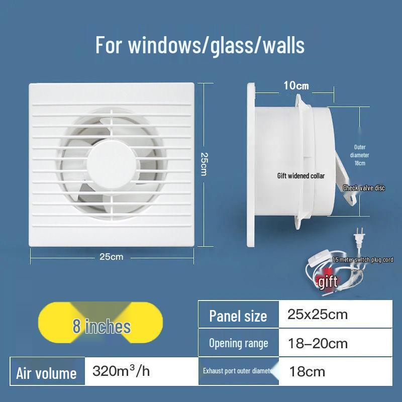 Настенный бесшумный вытяжной вентилятор для ванной и кухни Large quantity negotiable
Настенный бесшумный вытяжной вентилятор для ванной и кухни Large quantity negotiable