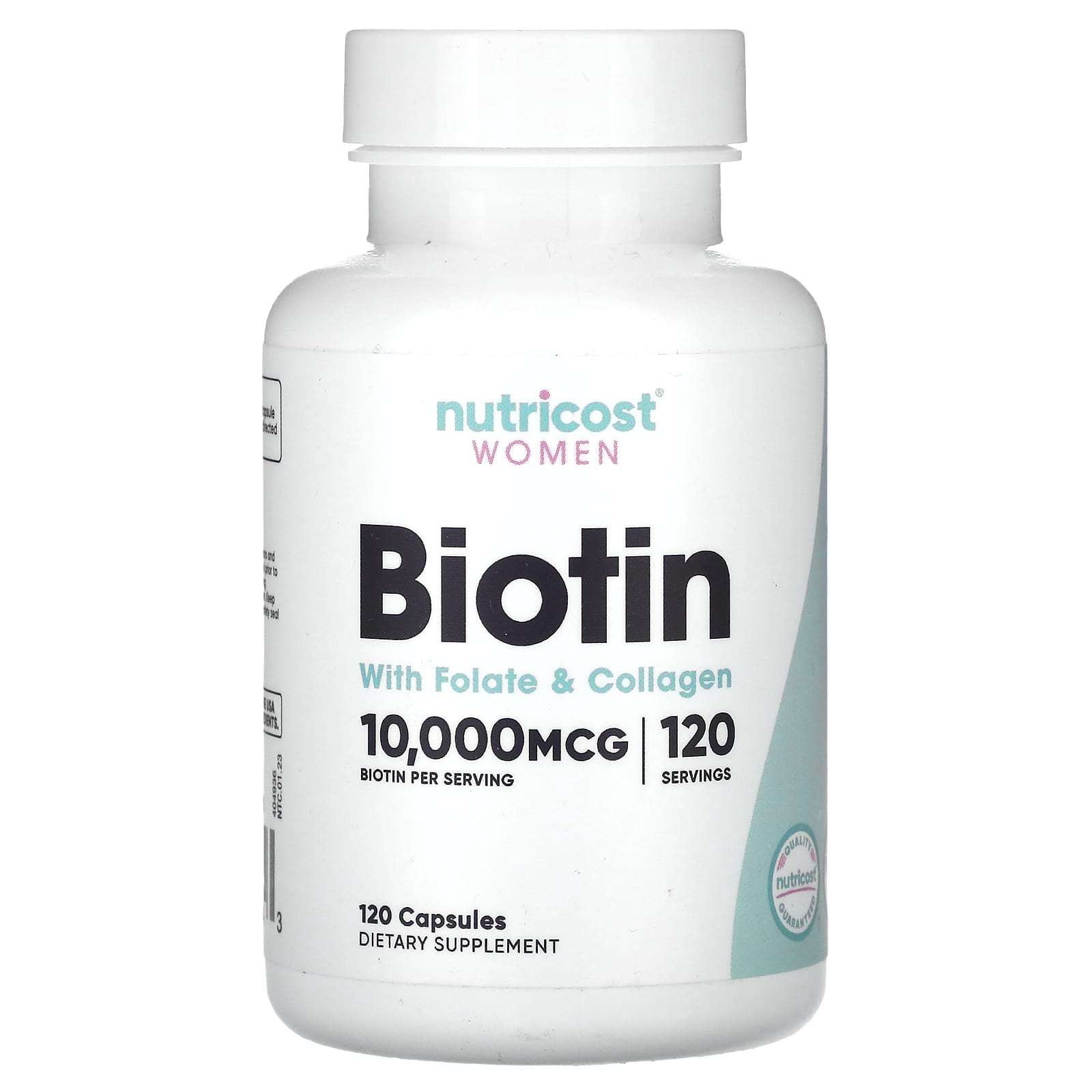 Nutricost, Жінки, з біотином, фолієвою кислотою та колагеном, 10 000 мкг, 120 капсул
Nutricost, Жінки, з біотином, фолієвою кислотою та колагеном, 10 000 мкг, 120 капсул