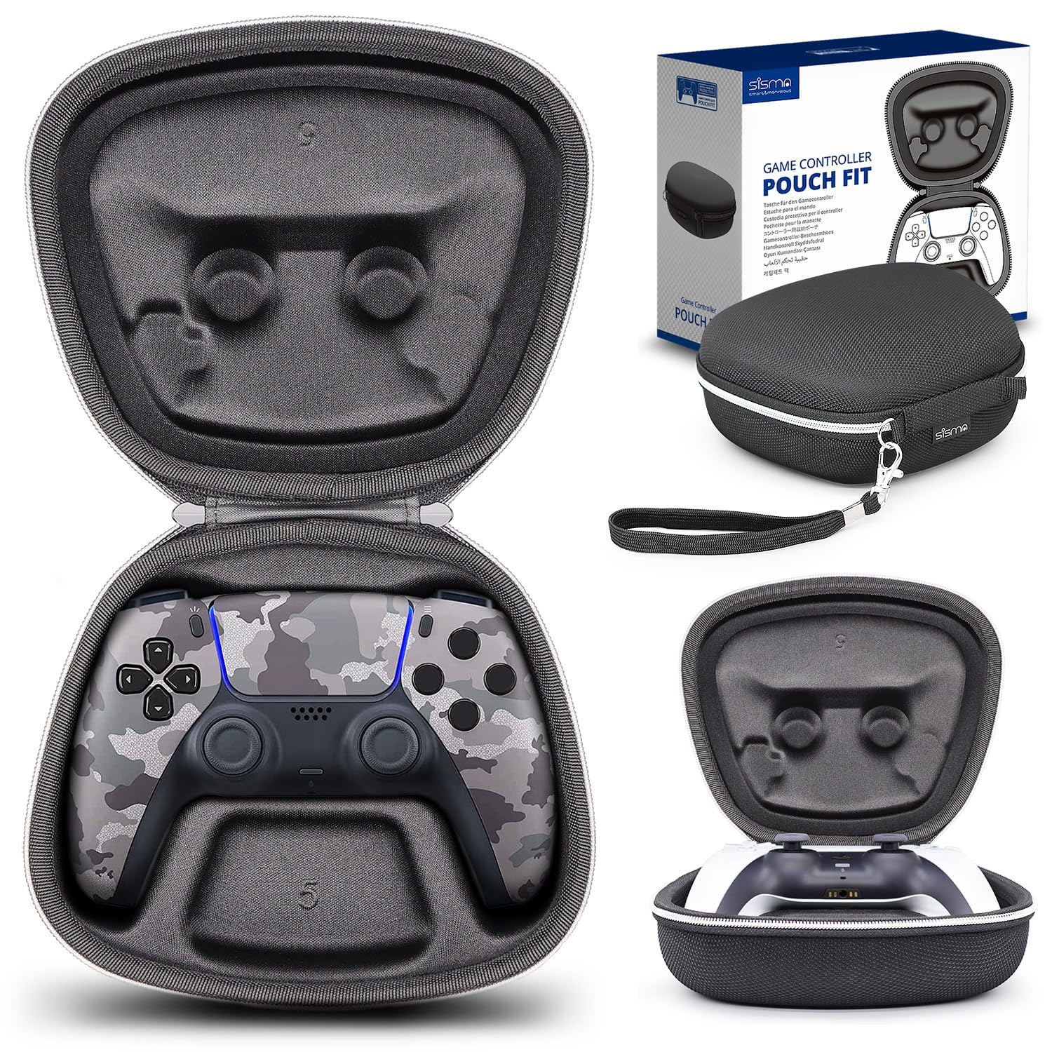sisma Controller Case Storage Pouch for Dual Sense Wireless Controller Protective Case Shockproof Pouch Protects the entire controller Black
sisma Controller Case Storage Pouch for Dual Sense Wireless Controller Protective Case Shockproof Pouch Protects the entire controller Black