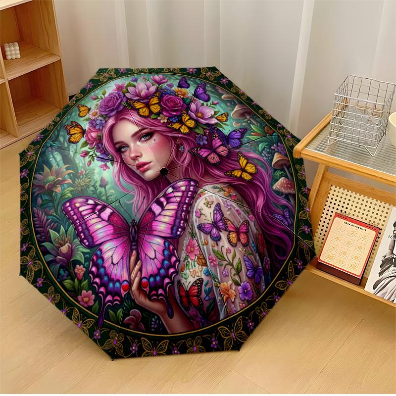 Butterfly Flower Mandala Printed umbrella windproof folding umbrella portable sun and rain umbrella suitable for gifting
Butterfly Flower Mandala Printed umbrella windproof folding umbrella portable sun and rain umbrella suitable for gifting