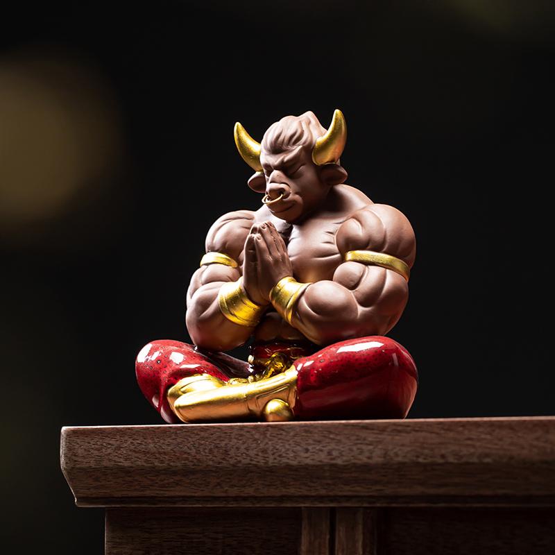 Bull Demon King Ornament Purple Sand Tea Pets Bullish Tea Table Decoration Handicraft Tea Play Tea Art Home Decor Ornament
Bull Demon King Ornament Purple Sand Tea Pets Bullish Tea Table Decoration Handicraft Tea Play Tea Art Home Decor Ornament