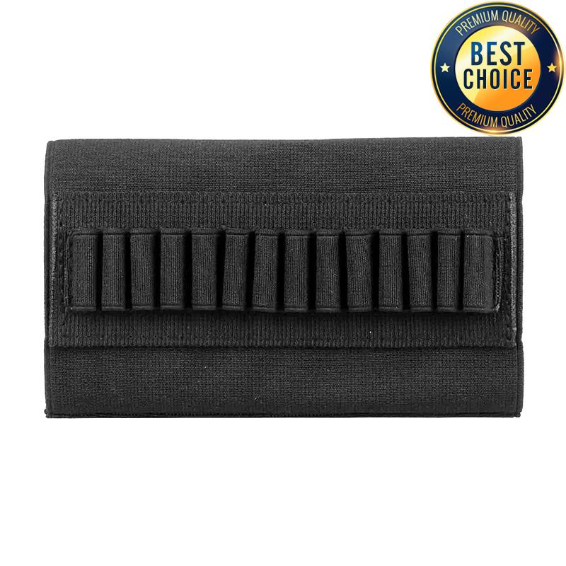 14 Hole Buttstock Ammo Holder Durable Elastic Bullet Bag for Rifle Shell Cartridge Quick Load Butt Cheek Cover
14 Hole Buttstock Ammo Holder Durable Elastic Bullet Bag for Rifle Shell Cartridge Quick Load Butt Cheek Cover