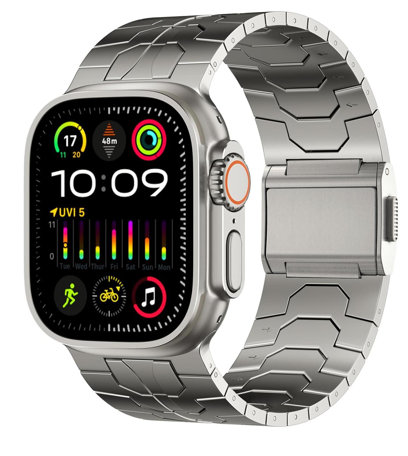 For Apple Watch 10 46mm/Ultra 2/Ultra 49mm/9 8 7 45mm/SE (2023) SE (2022) SE 6 5 4 44mm/3 2 1 42mm Magnetic Buckle Watch Strap Titanium
For Apple Watch 10 46mm/Ultra 2/Ultra 49mm/9 8 7 45mm/SE (2023) SE (2022) SE 6 5 4 44mm/3 2 1 42mm Magnetic Buckle Watch Strap Titanium